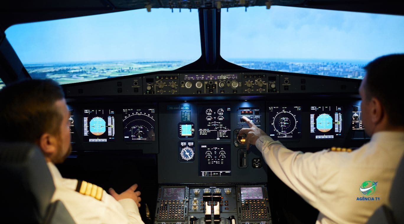cabine piloto aviao