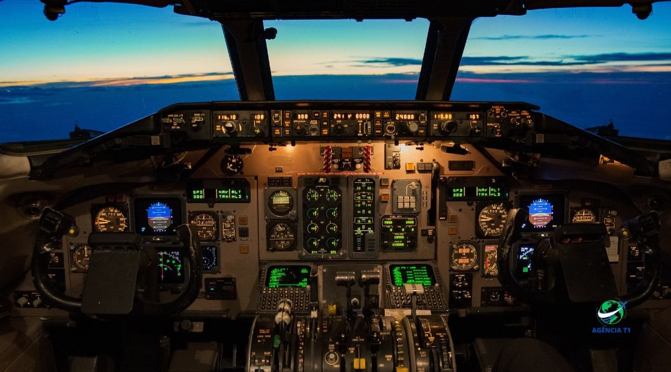 painel piloto de aviao