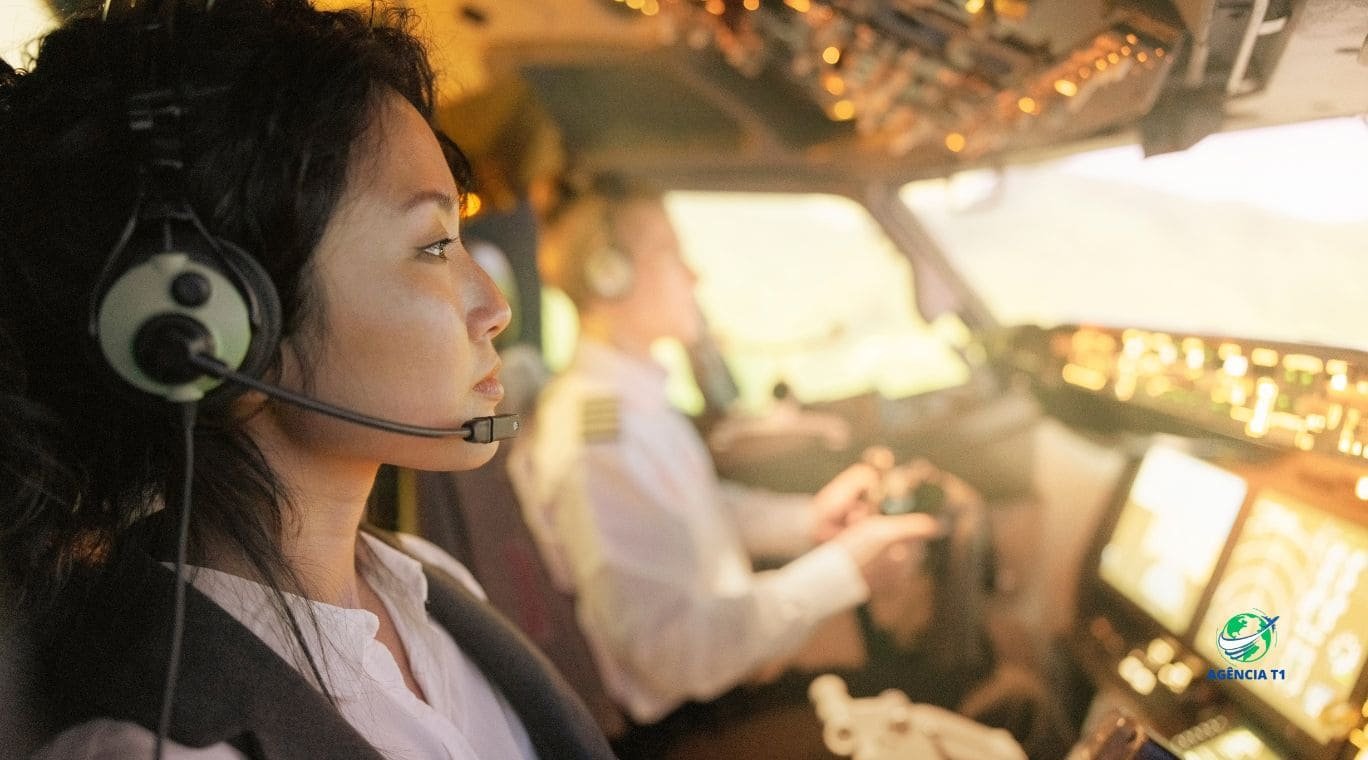 pilotando aviao
